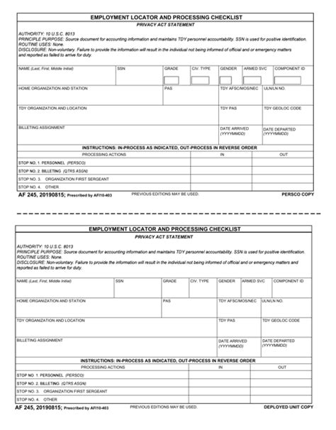 5 Ways To Fill Af Form 245 Correctly