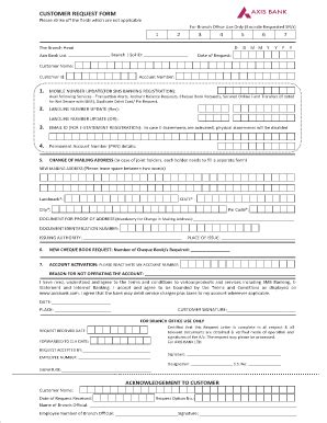 5 Ways To Fill Axis Bank Customer Request Form