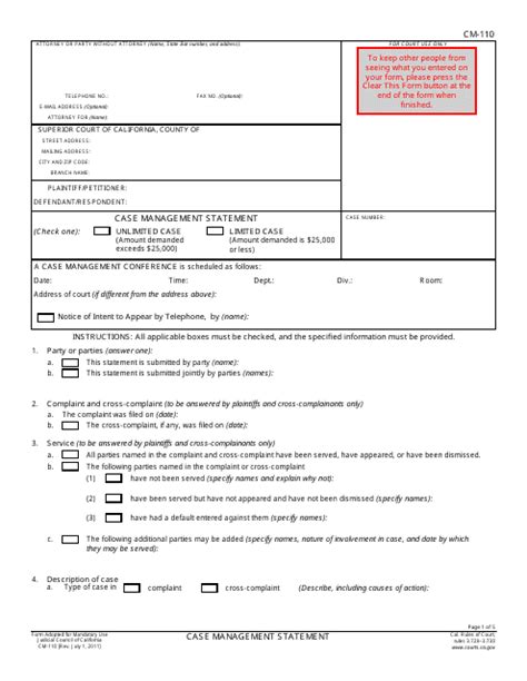 5 Ways To Fill Cm-110 Form Correctly