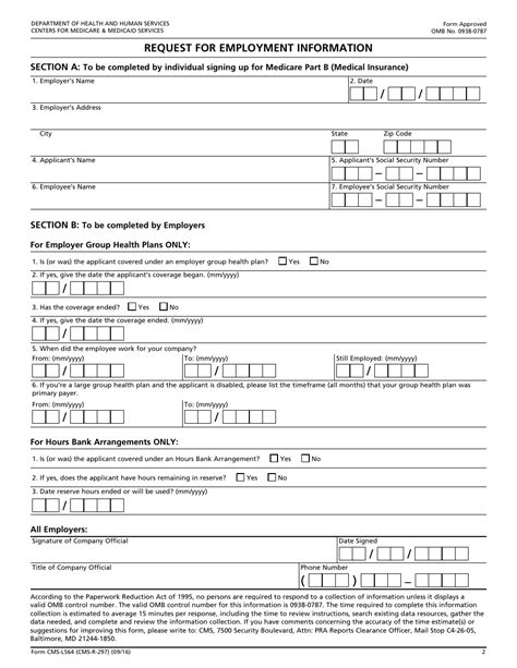 5 Ways To Fill Cms-L564 Employment Request Form