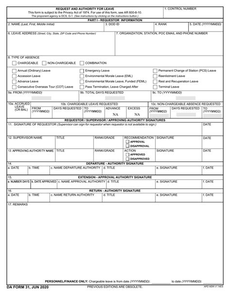 5 Ways To Fill Da Form 31 Printable Correctly