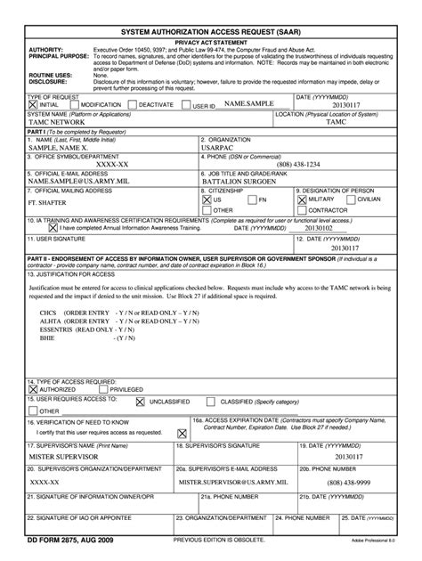 5 Ways To Fill Dd Form 2875 Army Efficiently