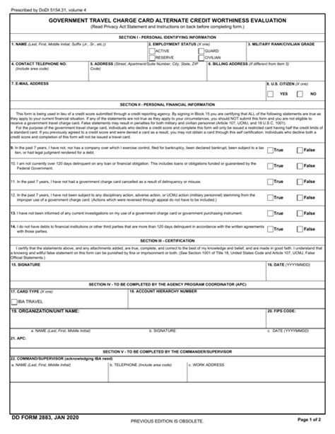 5 Ways To Fill Dd Form 2883 Correctly