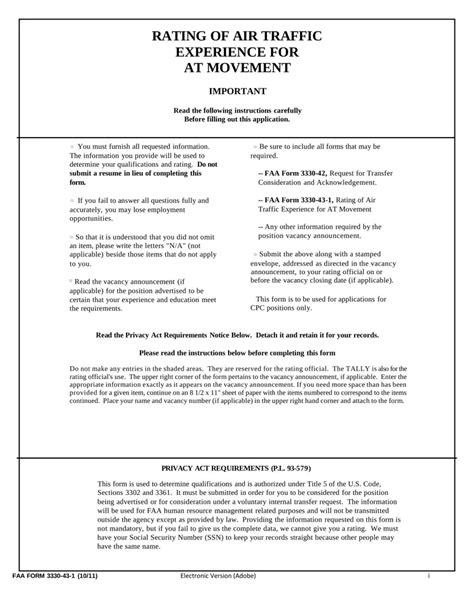 5 Ways To Fill Faa Form 3330-43-1 Correctly