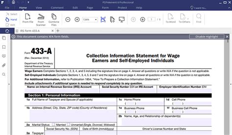 5 Ways To Fill Form 433-A Correctly