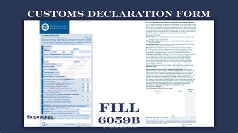 5 Ways To Fill Form 6059b Customs Declaration