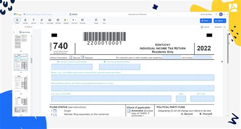 5 Ways To Fill Kentucky 740 Tax Form Easily