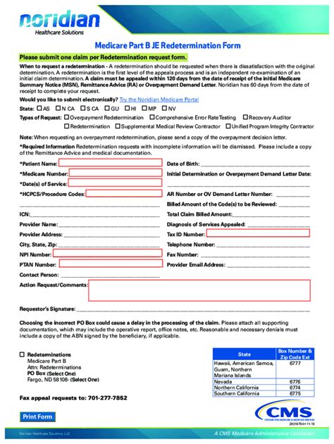 5 Ways To Fill Medicare Part B Redetermination Form