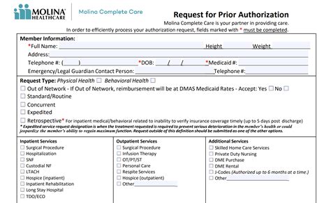 5 Ways To Fill Molina Prior Authorization Form