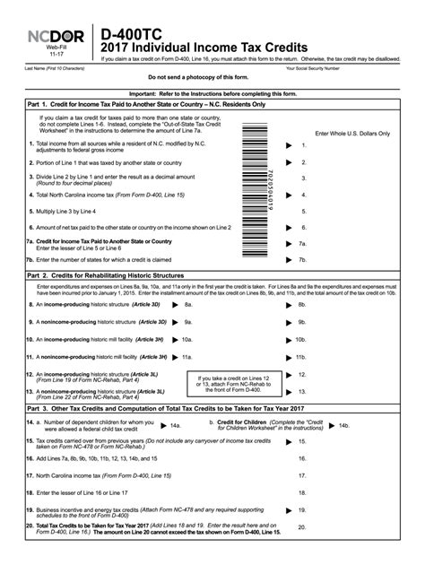 5 Ways To Fill Nc State Tax Form