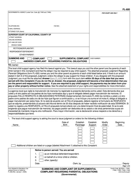 5 Ways To Fill Out A California Summons Form