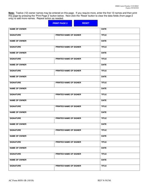 5 Ways To Fill Out Ac Form 8050-1b