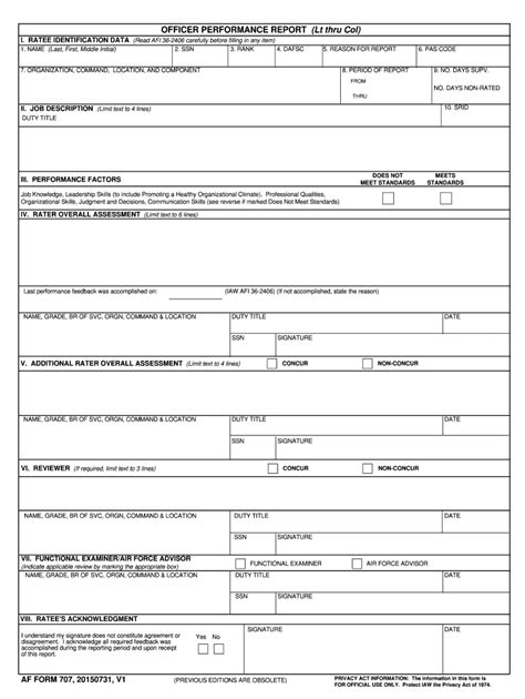 5 Ways To Fill Out Af 707 Form Correctly