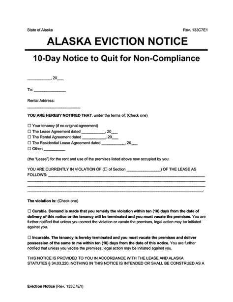 5 Ways To Fill Out Alaska Eviction Notice Form