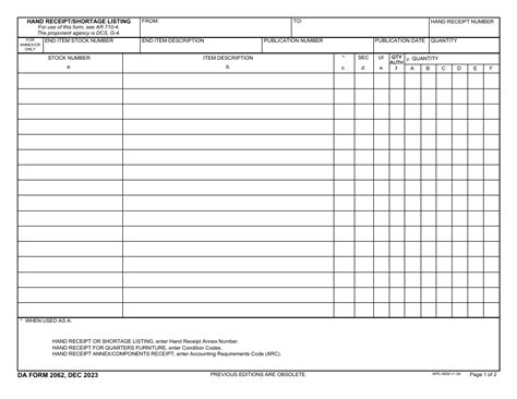 5 Ways To Fill Out Army Form 2062