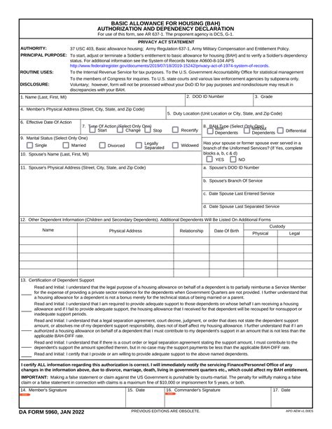 5 Ways To Fill Out Army Form 5960 Correctly