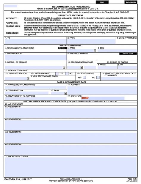 5 Ways To Fill Out Army Form 638