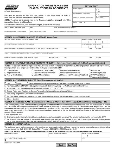 5 Ways To Fill Out Ca Dmv Form Reg 156