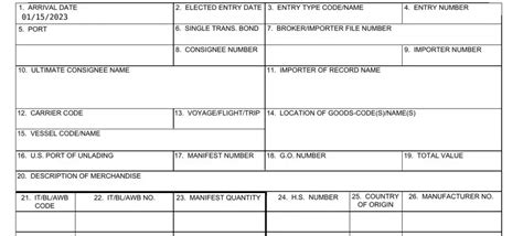 5 Ways To Fill Out Cbp Form 3461 Correctly