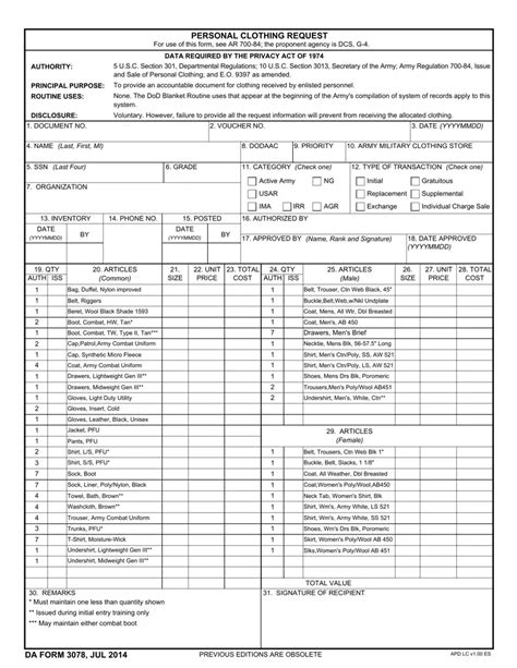 5 Ways To Fill Out Da Form 3078 Correctly