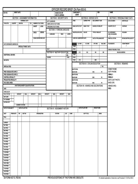 5 Ways To Fill Out Da Form 4037 Correctly