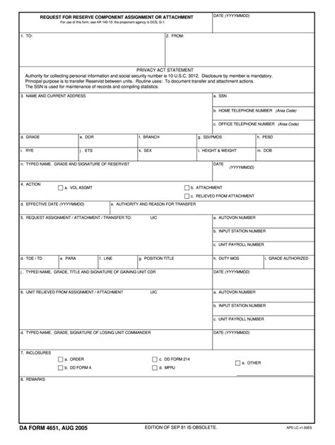 5 Ways To Fill Out Da Form 4651