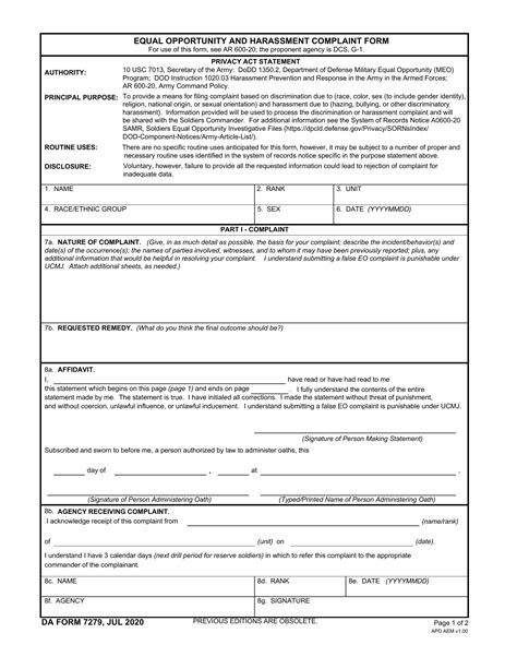 5 Ways To Fill Out Da Form 7279 Correctly