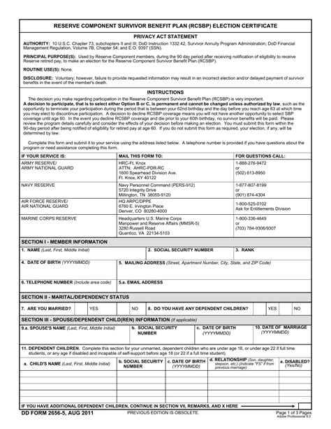 5 Ways To Fill Out Dd Form 2656-5