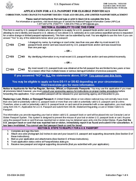 5 Ways To Fill Out Ds-5504 Correction Form