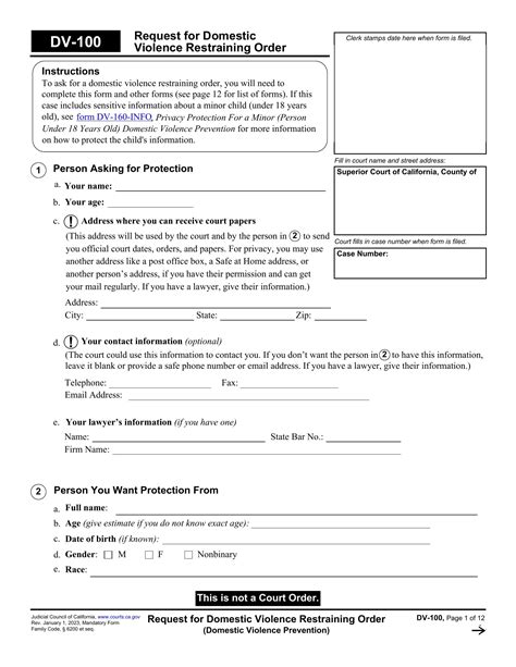 5 Ways To Fill Out Dv 100 Form Correctly