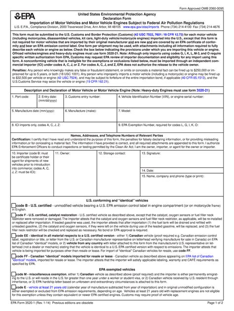 5 Ways To Fill Out Epa Form 3520-1