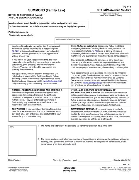 5 Ways To Fill Out Fl-110 Form Correctly