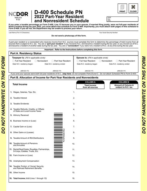 5 Ways To Fill Out Form D-400 Schedule Pn