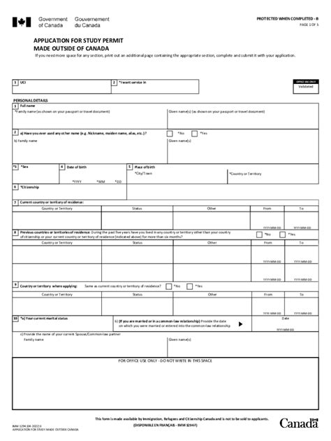 5 Ways To Fill Out Form Imm 1294 Canada