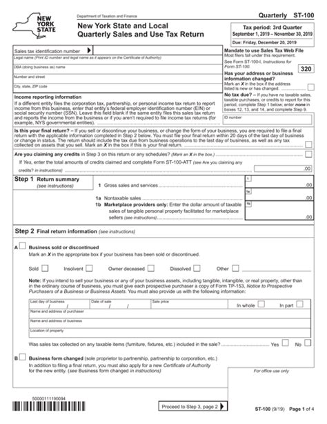 5 Ways To Fill Out Form St-100 Correctly