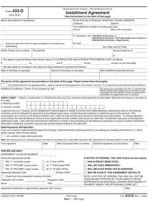 5 Ways To Fill Out Irs Form 433-D