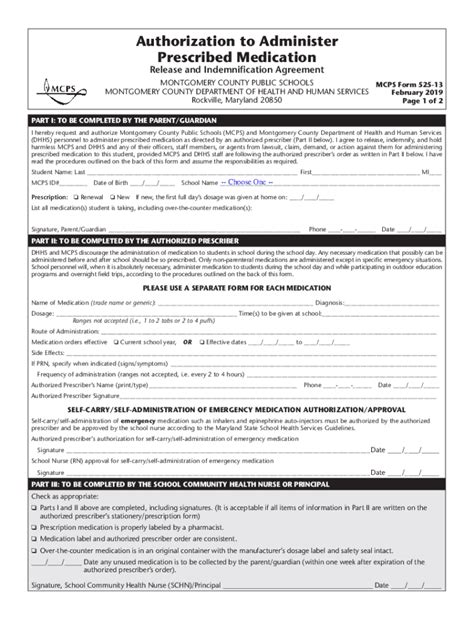 5 Ways To Fill Out Mcps Form 525-13