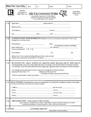 5 Ways To Fill Out Metrotex Status Change Form