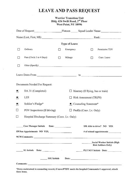 5 Ways To Fill Out Military Fiance Leave Request Form