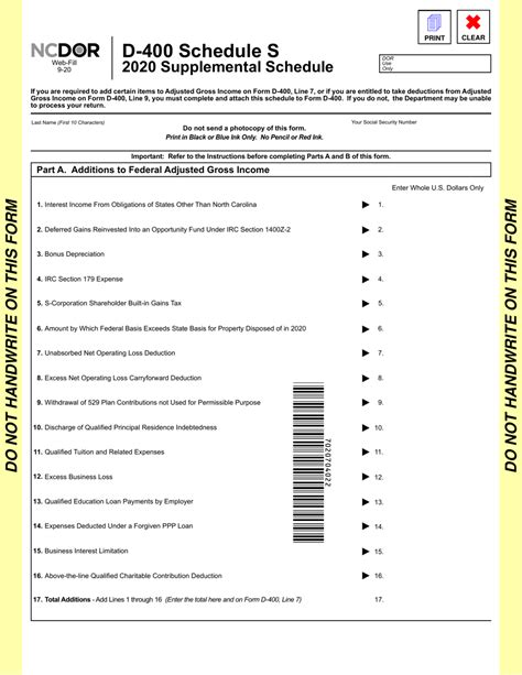 5 Ways To Fill Out Nc Form D-400 Schedule S