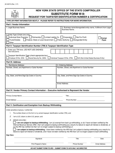 5 Ways To Fill Out New York State W-9 Form