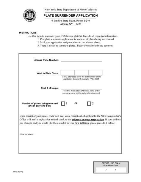 5 Ways To Fill Out Ny Plate Surrender Form