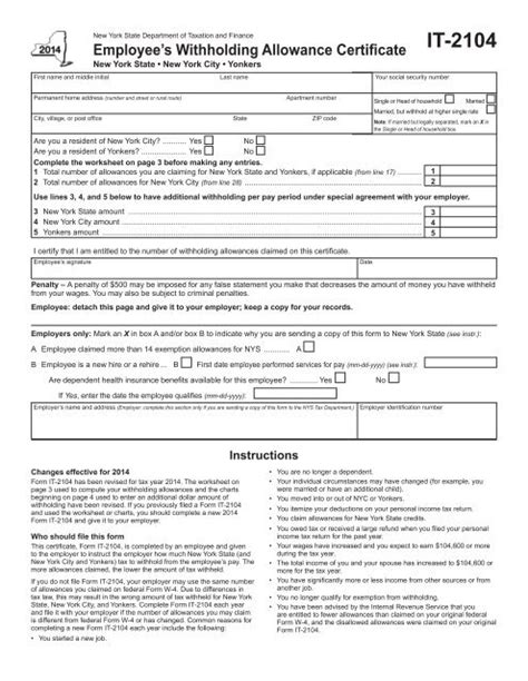 5 Ways To Fill Out Ny Tax Withholding Form