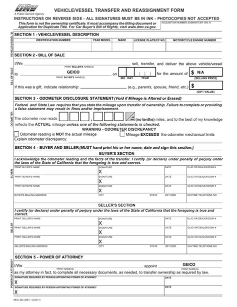 5 Ways To Fill Out Reg 262 Form California