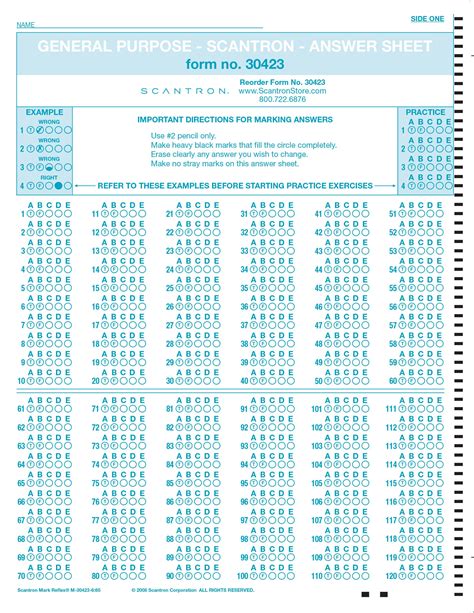 5 Ways To Fill Out Scantron Form 30423 Correctly