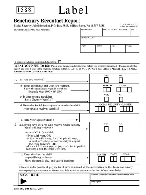 5 Ways To Fill Out Ssa Form 1588 Easily