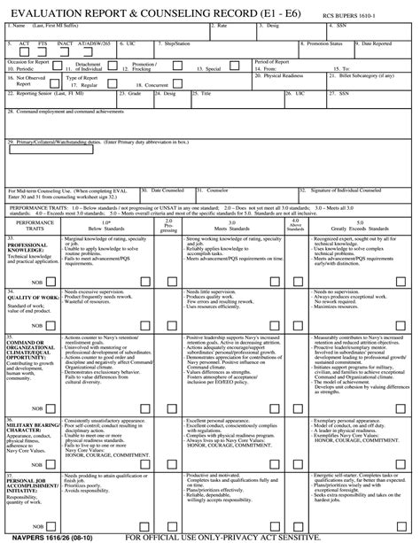 5 Ways To Fill Out The Navy Eval Form