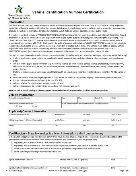 5 Ways To Fill Out The Vtr-270 Form Correctly