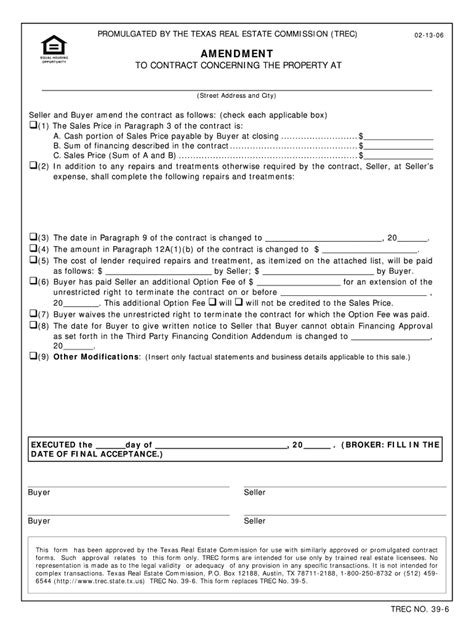 5 Ways To Fill Out Trec Amendment Form Correctly