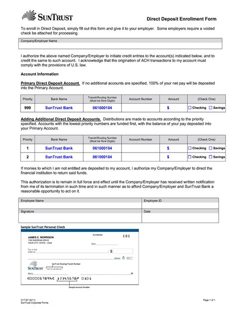 5 Ways To Fill Out Truist Direct Deposit Form